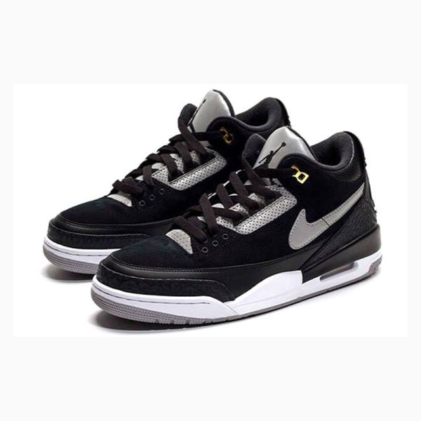 Nike Retro Tinker Cement Koripallokengät Miesten Air Jordan 3 Mustat | JD-536UC