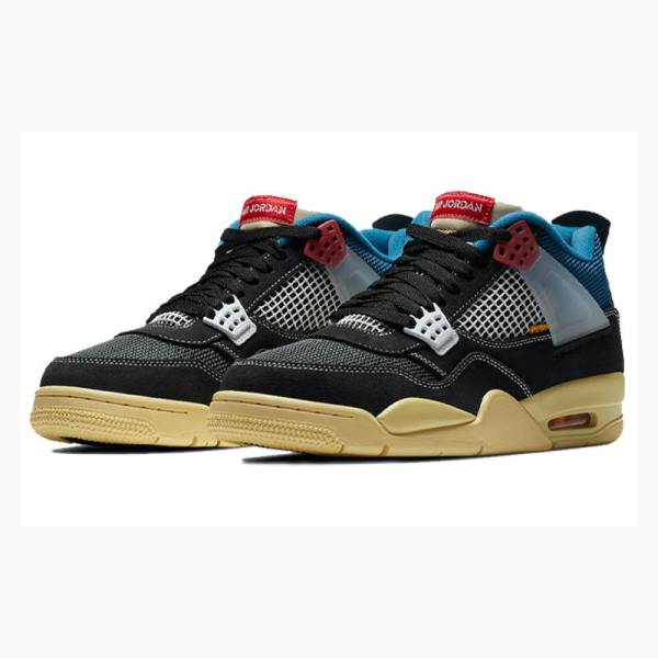 Nike Retro Union Off Noir Koripallokengät Miesten Air Jordan 4 Mustat Sininen | JD-237JU