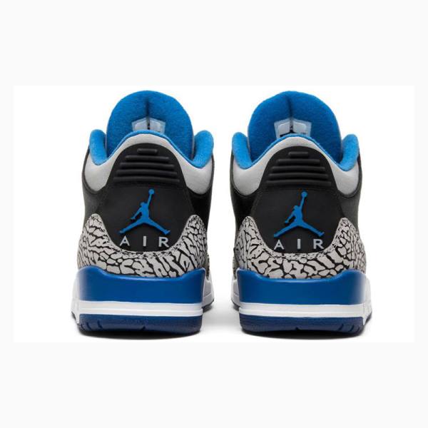 Nike Retro Urheilu Koripallokengät Miesten Air Jordan 3 Mustat Harmaat Sininen | JD-207SE