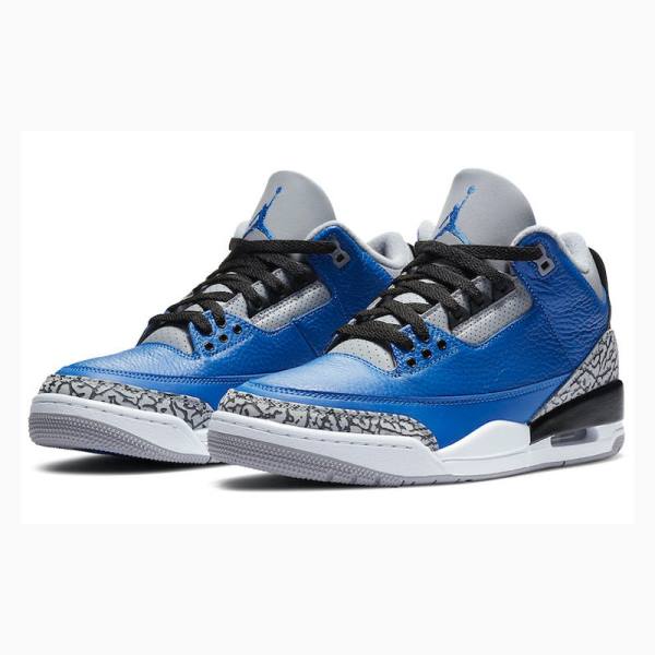 Nike Retro Varsity Royal Koripallokengät Miesten Air Jordan 3 Sininen Harmaat | JD-351ID