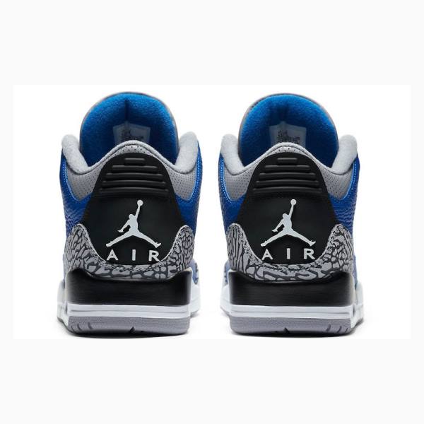 Nike Retro Varsity Royal Koripallokengät Miesten Air Jordan 3 Sininen Harmaat | JD-351ID
