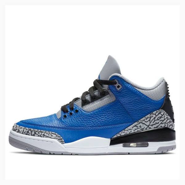 Nike Retro Varsity Royal Koripallokengät Miesten Air Jordan 3 Sininen Harmaat | JD-351ID