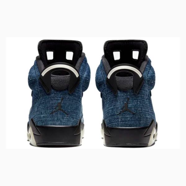 Nike Retro Washed Denim Koripallokengät Miesten Air Jordan 6 Mustat Sininen | JD-287GM