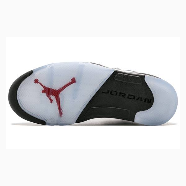 Nike Retro White Cement Koripallokengät Miesten Air Jordan 5 Valkoinen Mustat Punainen | JD-357LT