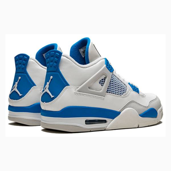 Nike Retro White Military Koripallokengät Miesten Air Jordan 4 Valkoinen Sininen | JD-862UR