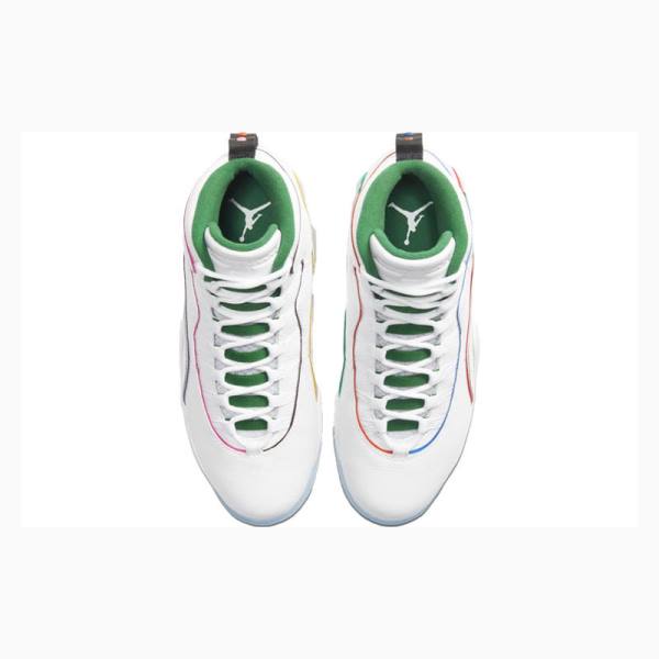 Nike Retro Wings Koripallokengät Miesten Air Jordan 10 Valkoinen Punainen Vihreä | JD-531JZ