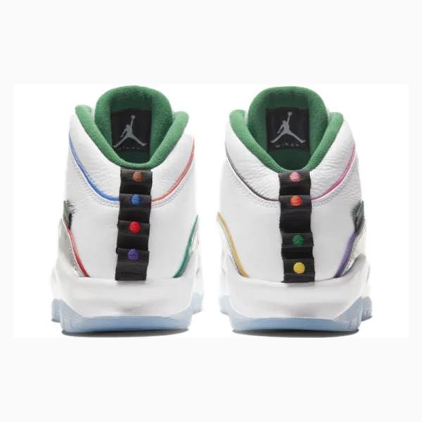 Nike Retro Wings Koripallokengät Miesten Air Jordan 10 Valkoinen Punainen Vihreä | JD-531JZ