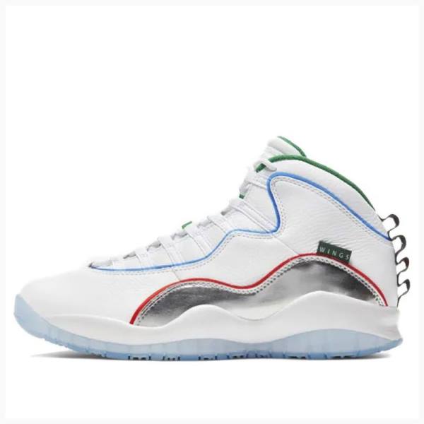 Nike Retro Wings Koripallokengät Miesten Air Jordan 10 Valkoinen Punainen Vihreä | JD-531JZ