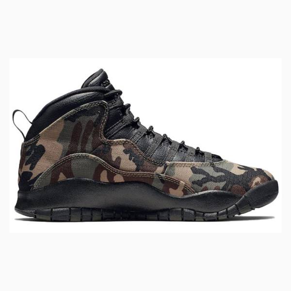 Nike Retro Woodland Camo Koripallokengät Miesten Air Jordan 10 Ruskea Vihreä | JD-346RP