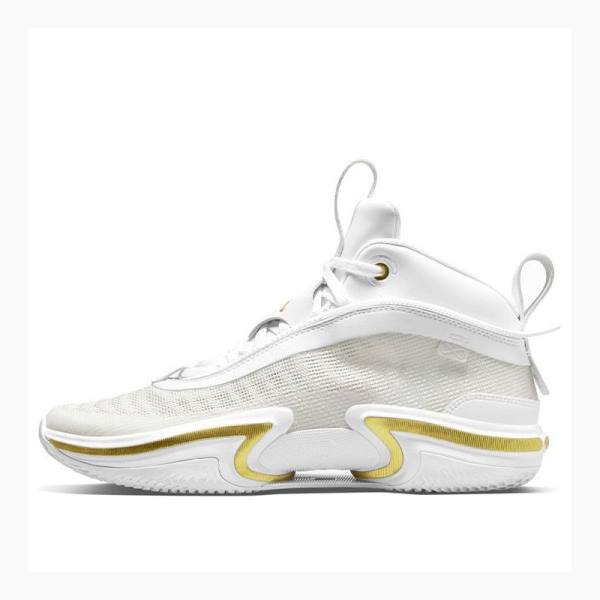 Nike SE PF Koripallokengät Miesten Air Jordan 36 Valkoinen Kultaiset | JD-867MG