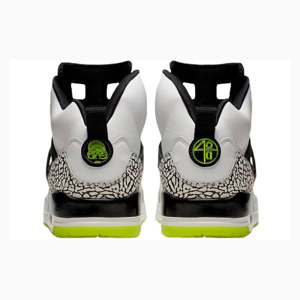 Nike Spizike Volt Koripallokengät Miesten Air Jordan Valkoinen Mustat Vihreä | JD-930VN