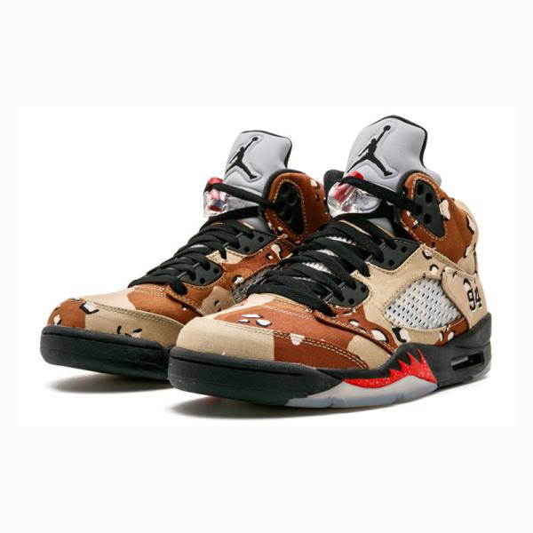 Nike Supreme x Air Jordan 5 Retro Koripallokengät Miesten Air Jordan 5 Monivärinen | JD-452OR