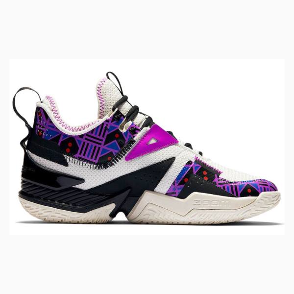 Nike Westbrook One Take Quai 54 Koripallokengät Naisten Air Jordan Valkoinen Mustat Violetit | JD-412PT