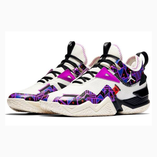 Nike Westbrook One Take Quai 54 Koripallokengät Naisten Air Jordan Valkoinen Mustat Violetit | JD-412PT