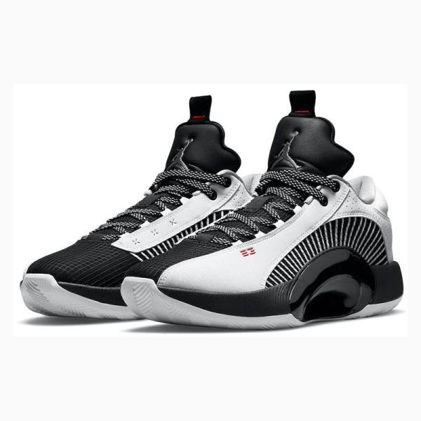 Nike XXXV Low Tennarit Miesten Air Jordan 35 Mustat Valkoinen Punainen | JD-213GW