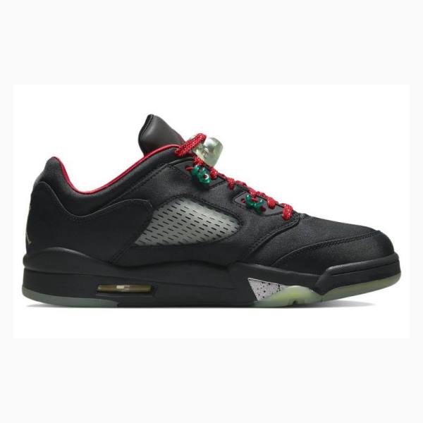Nike X CLOT Low Tennarit Miesten Air Jordan 5 Mustat | JD-573HR
