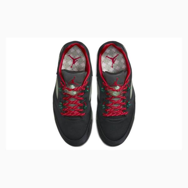 Nike X CLOT Low Tennarit Miesten Air Jordan 5 Mustat | JD-573HR