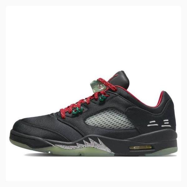 Nike X CLOT Low Tennarit Miesten Air Jordan 5 Mustat | JD-573HR