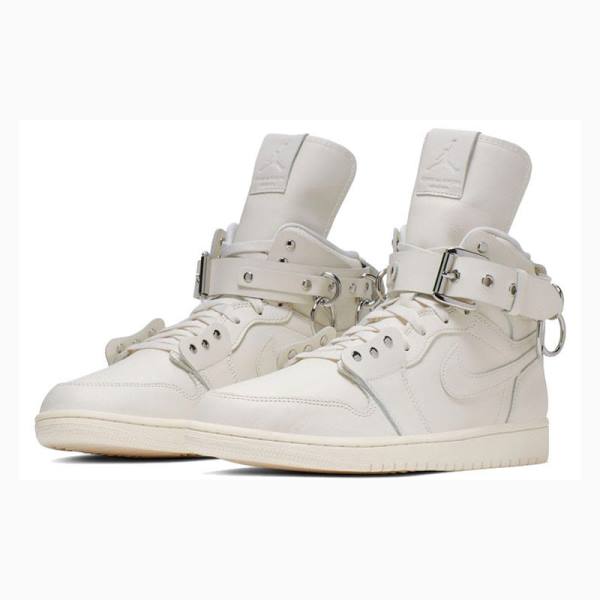 Nike X Comme des Garcons Retro Strap High Koripallokengät Miesten Air Jordan 1 Valkoinen | JD-456LJ