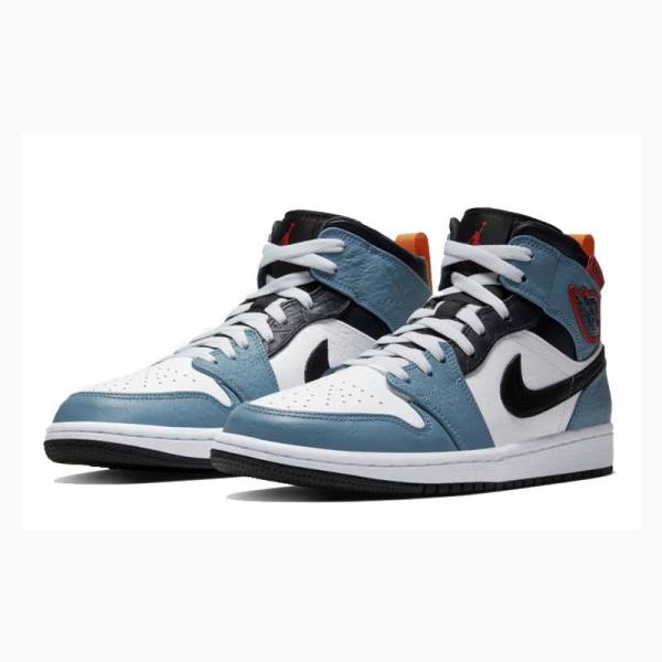 Nike X Facetasm Mid Fearless Koripallokengät Miesten Air Jordan 1 Sininen Mustat | JD-573UJ