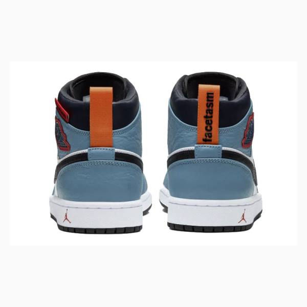Nike X Facetasm Mid Fearless Koripallokengät Miesten Air Jordan 1 Sininen Mustat | JD-573UJ