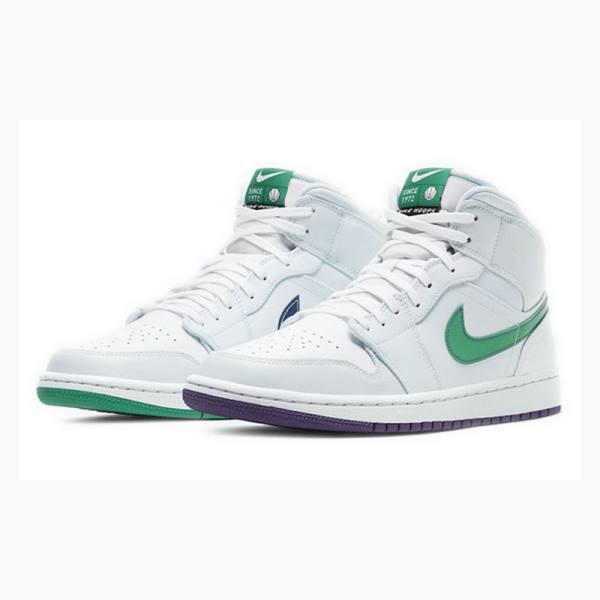Nike X Luka Doncic Mid SE Pregame Pack Mindfulness Koripallokengät Miesten Air Jordan 1 Valkoinen Vihreä | JD-308SG