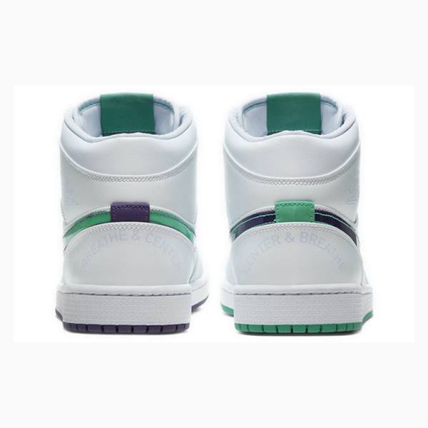 Nike X Luka Doncic Mid SE Pregame Pack Mindfulness Koripallokengät Miesten Air Jordan 1 Valkoinen Vihreä | JD-308SG