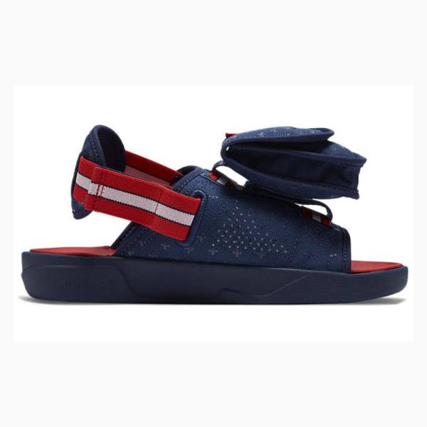 Nike X PSG LS Sandaalit Miesten Air Jordan Sininen Punainen | JD-743DR