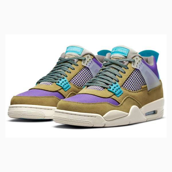 Nike X Union LA 'Desert Moss' 30 Koripallokengät Miesten Air Jordan 4 Ruskea Violetit Sininen | JD-180MG
