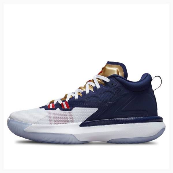 Nike Zion 1 PF USA Koripallokengät Miesten Air Jordan Sininen Kultaiset Punainen | JD-407OR