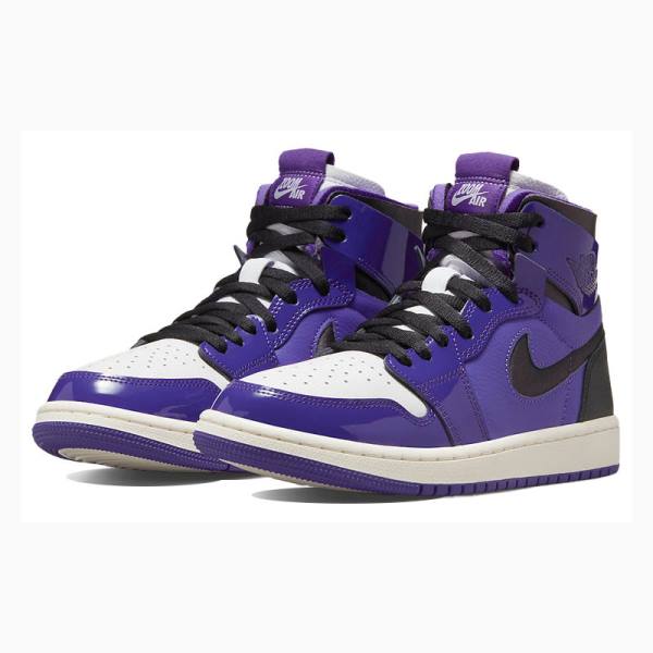 Nike Zoom Air CMFT Kiiltonahka Koripallokengät Naisten Air Jordan 1 Violetit | JD-509UA