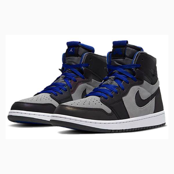 Nike Zoom Air CMFT LPL x Air Jordan Koripallokengät Miesten Air Jordan 1 Harmaat Mustat Sininen | JD-798UI
