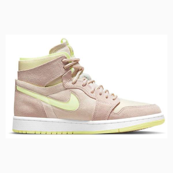Nike Zoom Air CMFT Lemon Twist Koripallokengät Naisten Air Jordan 1 Keltainen Pinkki | JD-952XF