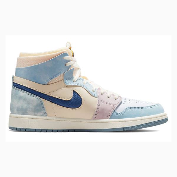 Nike Zoom CMFT Celestine Blue Sail Koripallokengät Miesten Air Jordan 1 Sininen Valkoinen | JD-871EM