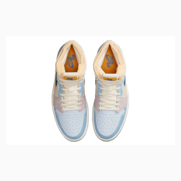Nike Zoom CMFT Celestine Blue Sail Koripallokengät Miesten Air Jordan 1 Sininen Valkoinen | JD-871EM