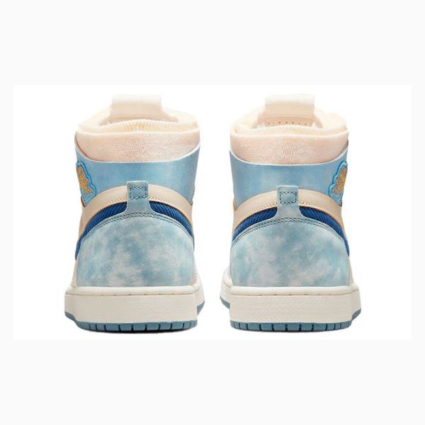 Nike Zoom CMFT Celestine Blue Sail Koripallokengät Miesten Air Jordan 1 Sininen Valkoinen | JD-871EM