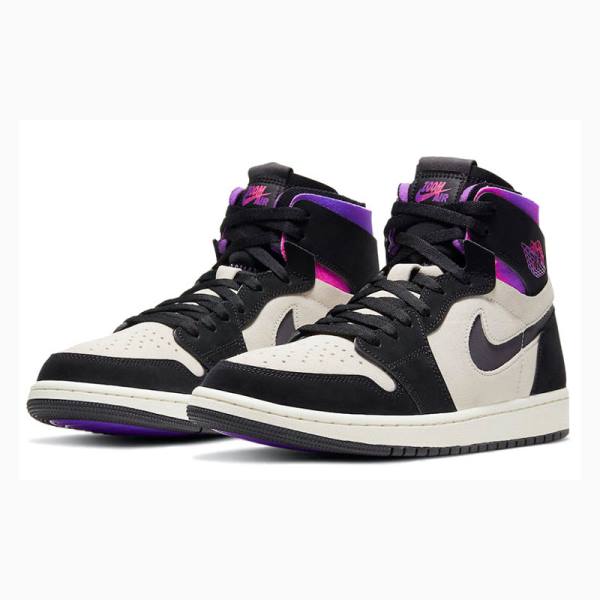 Nike Zoom CMFT PSG PSG Koripallokengät Miesten Air Jordan 1 Violetit Mustat | JD-436ZH