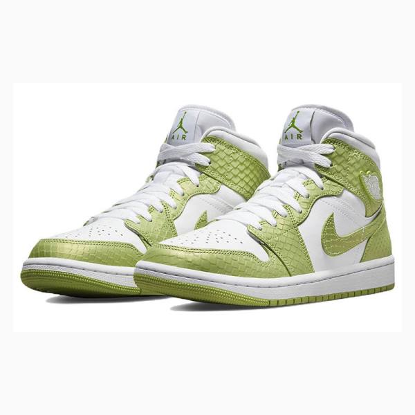 Nike wmns Mid SE V2 Python Koripallokengät Naisten Air Jordan 1 Valkoinen Vihreä | JD-908RX
