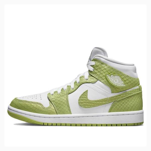 Nike wmns Mid SE V2 Python Koripallokengät Naisten Air Jordan 1 Valkoinen Vihreä | JD-908RX